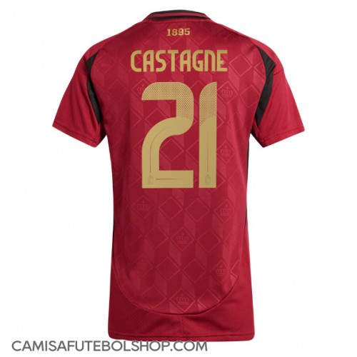 Camisa de time de futebol Bélgica Timothy Castagne #21 Replicas 1º Equipamento Feminina Europeu 2024 Manga Curta